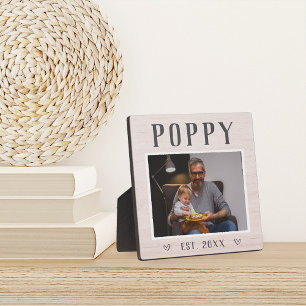 Plaque Photo Russe Personnalisé Poppy Grandpa Photo