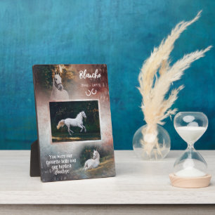 Plaque Photo Rust & Marine Favori Hello Horse Photo Memorial