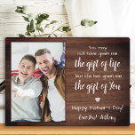 Plaque Photo Rustic BONUS DAD Poem Photo Fête des pères personn<br><div class="desc">Surprenez votre père bonus ou pas papa cette fête des pères avec une plaque photo personnalisée. "Vous ne m'avez peut-être pas donné le gout de la vie, mais la vie m'a donné le don de Vous." Personnalisez cette plaque de papa bonus avec la photo, le message et le nom préférés.....</div>