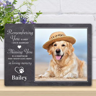 Plaque Photo Rustic Dog Memorial Photo personnalisée Animal de
