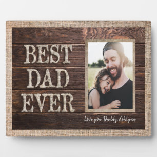 Plaque Photo Rustic Meilleur Papa Vous Aimez Jamais Papa Photo