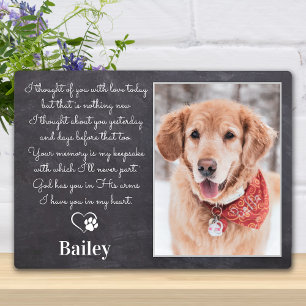 Plaque Photo Rustic Pet Memorial Cadeau Sympathy Poem Chien Pho