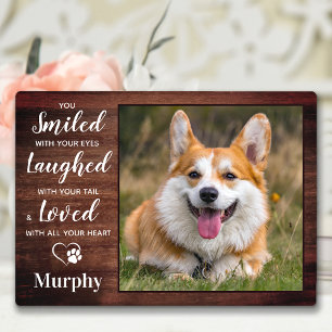 Plaque Photo Rustic Pet Memorial Personnalisé Chien Perte Photo