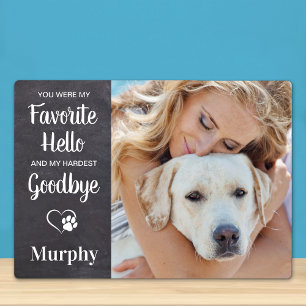 Plaque Photo Rustic Pet Memorial personnalisé photo de chien