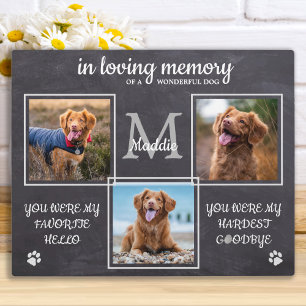 Plaque Photo Rustic Pet Memorial Pet Perdre la sympathie 3 Phot