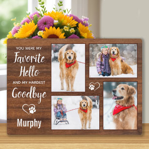 Plaque Photo Rustic Wood Pet Memorial Keepsaké photo Collage