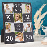 Plaque Photo Rustique Graduate Custom Unique 6 Diplôme Photo<br><div class="desc">Célébrez votre diplômé et offrez un cadeau spécial personnalisé avec cette plaque de graduation de collage photo personnalisée dans un design de tableau noir rustique. Cette plaque de collage photo unique sera un souvenir précieux. Customisez avec 6 de vos photos préférées d'études supérieures ou collégiales, et personnalisez avec l'année de...</div>