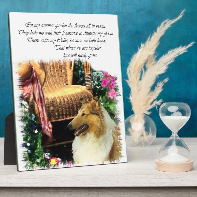 Plaque Photo Sable Rough Collie Là Où L'Amour Grandit (Côté)