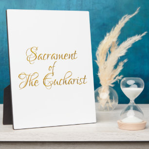 Plaque Photo Sacrament de The Eucharist Golden 3D