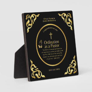 Plaque Photo Sacré Pasteur nouvellement ordonné Cadeau personna