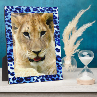 Plaque Photo Safari bleu Art