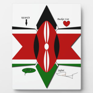 Plaque Photo Safari Drapeau Kenyan Conception : Liste de seaux