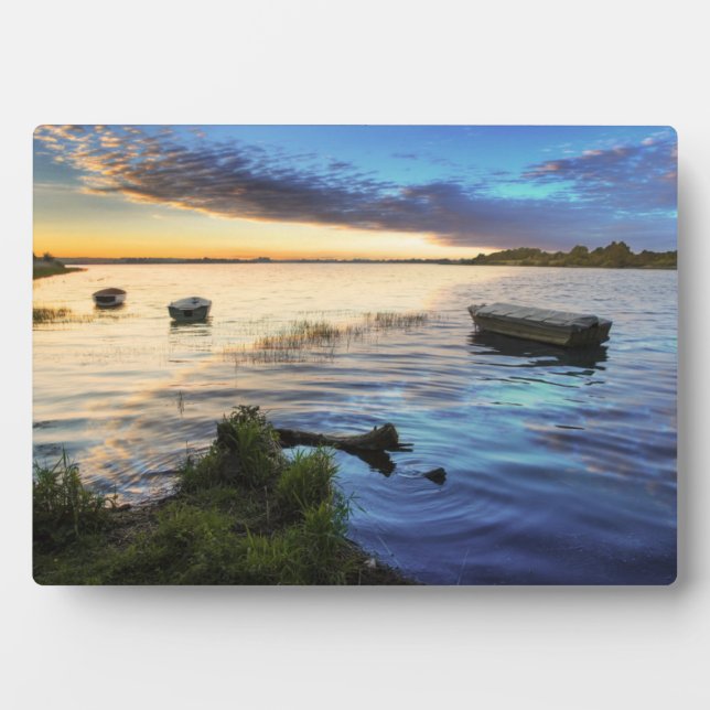 Plaque Photo Sailing Boat Reflection From the Sunset (Devant)