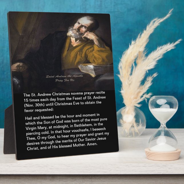 Plaque Photo Saint Andrew Christmas Novena (Côté)