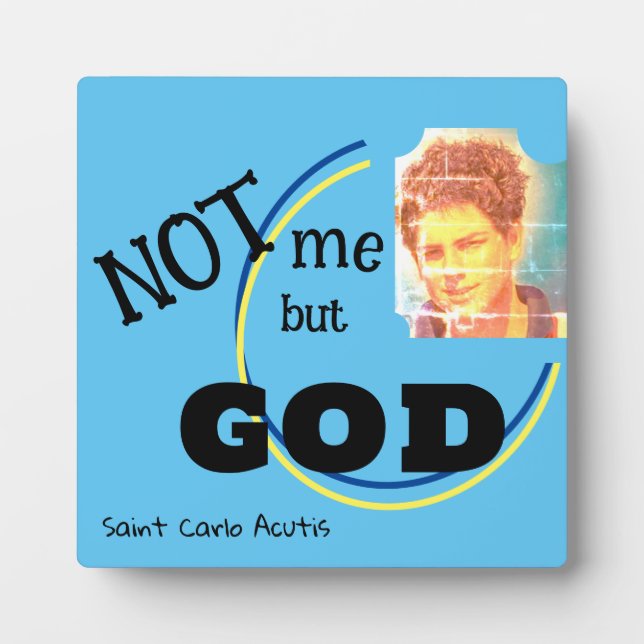 Plaque Photo Saint-Carlo Acutis (Devant)