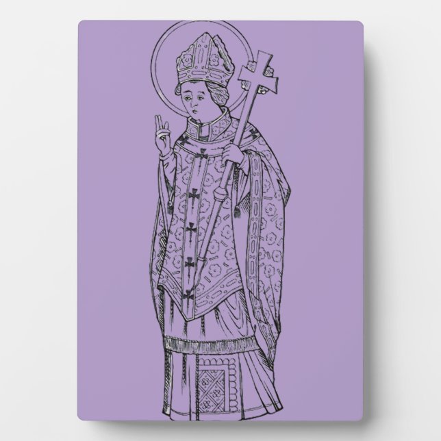 Plaque Photo Saint Deiniol Abbé et Évêque (Devant)