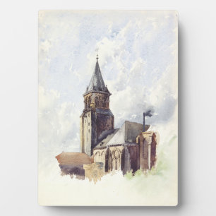 Plaque Photo Saint Germain des Prés Eglise Paris