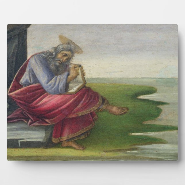Plaque Photo Saint John le Divine on Patmos, Writing the Book (Devant)