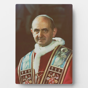 Plaque Photo Saint Pape Paul VI Évêque de Rome