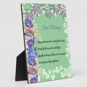 Plaque Photo Saint Patrick's Day Irlandais bénédiction Shamrock