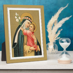 Plaque Photo Saint Rose de Lima et le Christ Enfant (M 023)