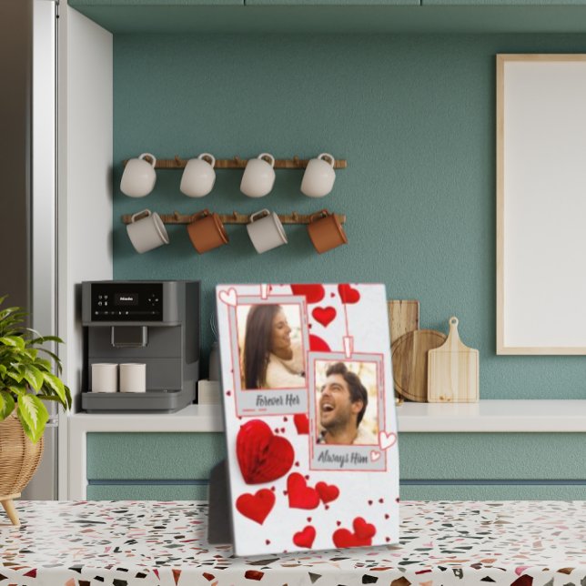 Plaque Photo Saint Valentin Amour Coeurs Couple Photo personnal (Créateur téléchargé)