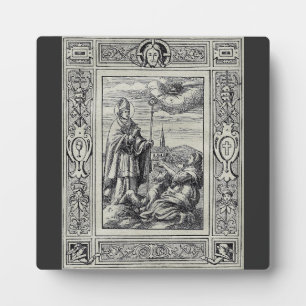 Plaque Photo Saint Valentin de Rome Gravure Premium Art