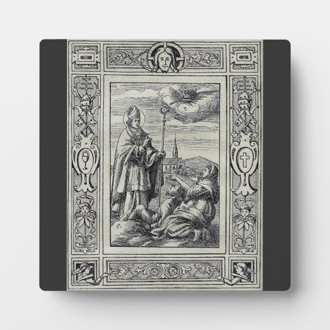 Plaque Photo Saint Valentin de Rome Gravure Premium Art (Devant)