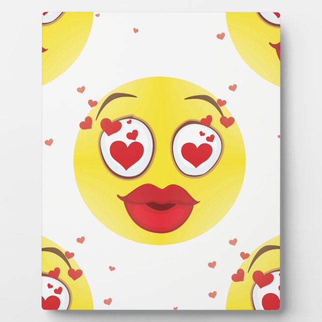 Plaque Photo Saint Valentin Emoji (Devant)