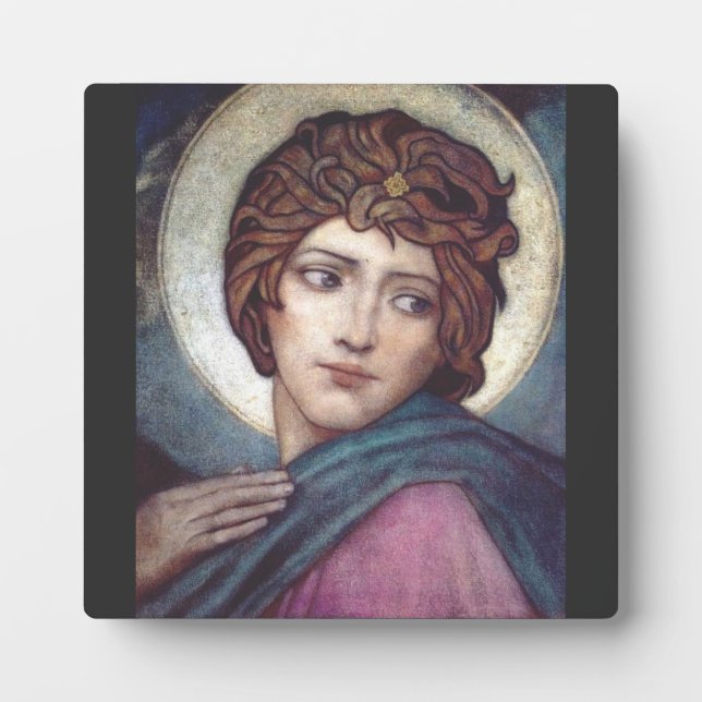 Plaque Photo Sainte Brigitte de Kildare Art celtique sacré (Devant)