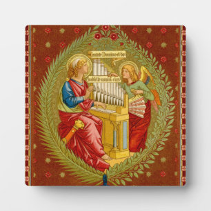 Plaque Photo Sainte Cécile de Rome (SNV 36) 5,25"x5,25" carré