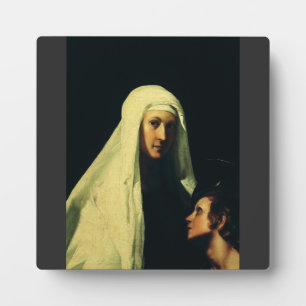 Plaque Photo Sainte Françoise de Rome Ange Gardien Beaux-Arts