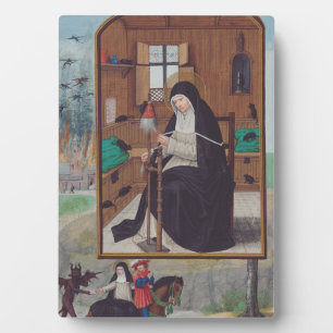 Plaque Photo Sainte Gertrude de Helfta par Simon Bening