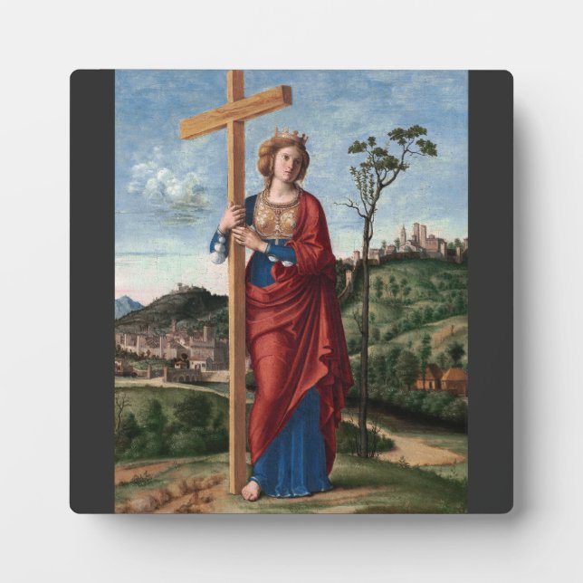 Plaque Photo Sainte Hélène avec la Vraie Croix Art sacré (Devant)