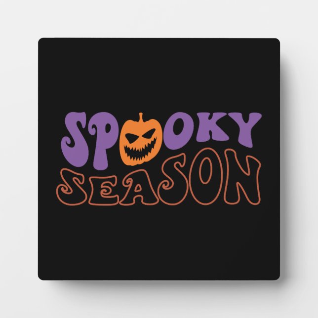 Plaque Photo Saison éffrayante - Drôle Halloween (Devant)
