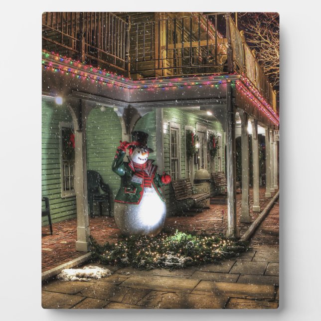 Plaque Photo Salutations Snowman (Devant)