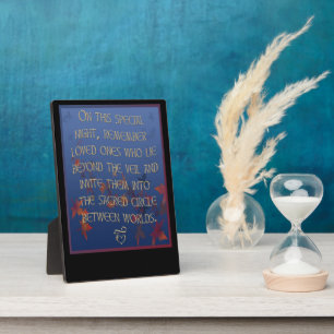 Plaque Photo Samhain & Jour des morts