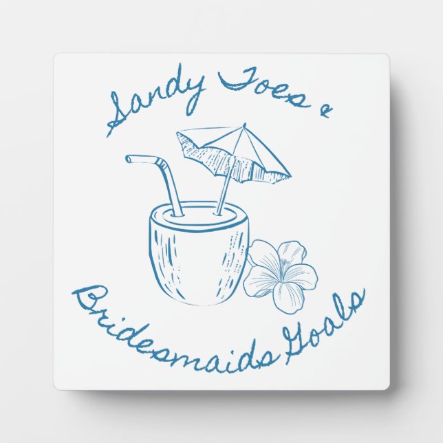 Plaque Photo Sandy Toe & Bridesmaitres Objectifs Bachelorette c (Devant)