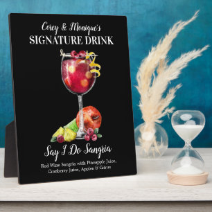 Plaque Photo Sangria au vin rouge • PERSONNALISER cette boisson