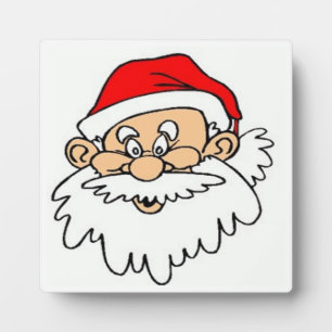 PLAQUE PHOTO SANTA CLAUS FACE