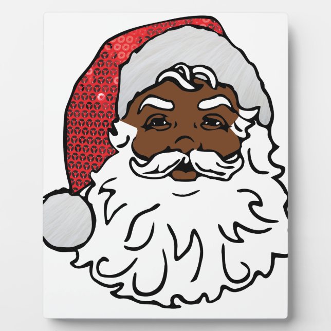 Plaque Photo santa claus noir (Devant)
