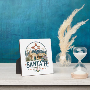 Plaque Photo Santa Fe Nouveau-Mexique Architecture Adobe Sud-Ou