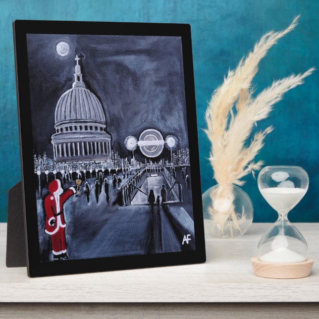 Plaque Photo Santa in London Painting by Alfred Fox (Côté)