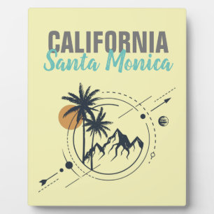 Plaque Photo Santa Monica Californie Geometric Palms