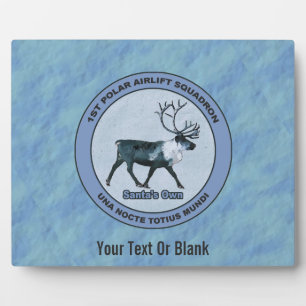 Plaque Photo Santa's 1st Polar Airlift Sqdn - Subdued