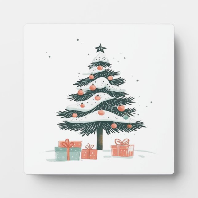 Plaque Photo sapin de Noël  (Devant)