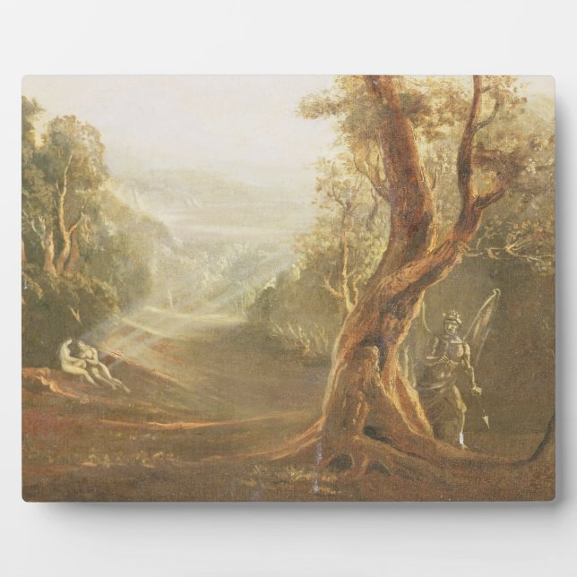 Plaque Photo Satan Contempler Adam et Ève au Paradis, de (Devant)