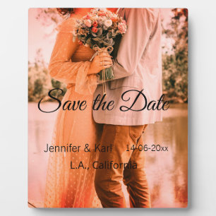 Plaque Photo Sauvegarder la date ajouter nom du couple lieu dat