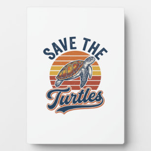Plaque Photo Sauver les tortues Design de T-Shirt de Tortue de
