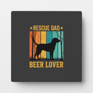 Plaque Photo Sauver Papa Amateur de Bière Chien Vintage